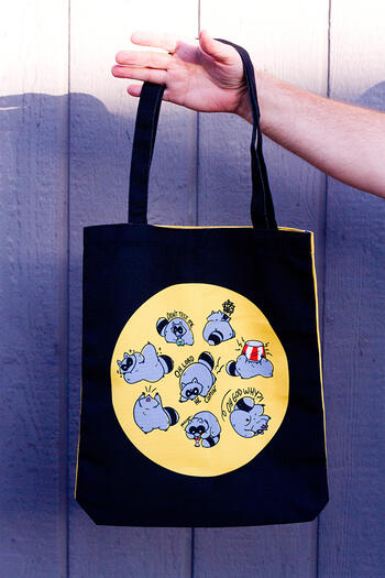 Raccoon Shenanigans Tote Bag